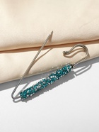 Булавка «Вечеринка» стразы, 7 см, голубая в серебре  (артикул 3924792)  большой выбор товаров оптом и в розницу по низким ценам с доставкой