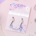 Серьги со стразами «Элит» мини, цвет радужный в серебре - Фото 2