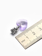 Шарм подвеска «Ледяное сердце», фиолетовая в серебре - Фото 2