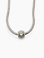 Шарм талисман «Сердечко в стразах», белый в серебре - Фото 1