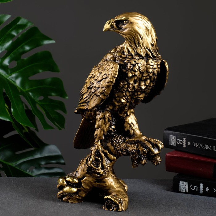 Фигура "Орел на коряге" золото, 32см - Фото 1