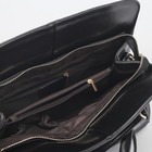 Сумка женская "Лора" 2 отделения, наружный карман, длинный ремень, черный - Фото 5