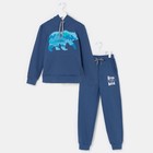 Комплект для мальчика: джемпер и брюки KAFTAN "Медведь", синий, р-р 36, рост 134-140 см - Фото 1