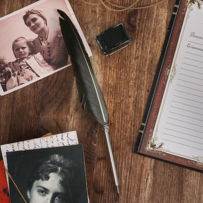 Родословная книга в шкатулке с пером и чернильницей «Древо», 56 листов, 26 х 24 х 7 см. 3951695