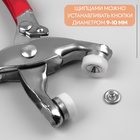 Щипцы для установки кнопок, с прорезиненными ручками, с кнопками 25 шт., 15×6.5 см, красные - Фото 3