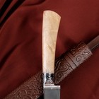 Нож Корд Куруш - береза, сухма, пуговица, гарда олово гравировка У8 (11-12 см) - Фото 3