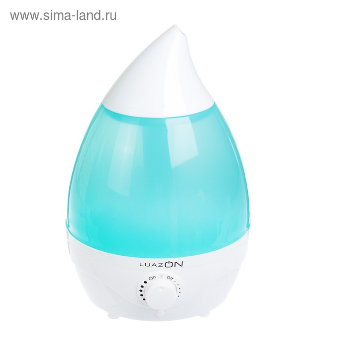 УЦЕНКА Увлажнитель воздуха LuazON LHU-04, ультразвуковой, 2 л, 18 Вт, бело-зелёный - Фото 1