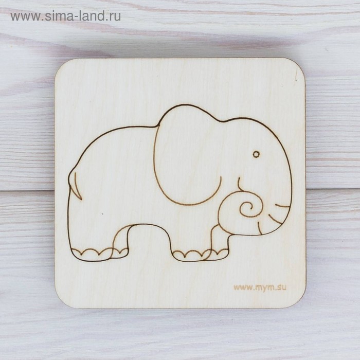 Деревянная головоломка вкладыш «Слон» - Фото 1