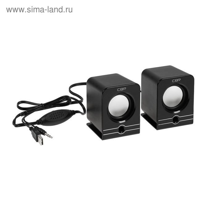 Компьютерные колонки 2.0 CBR CMS 303, 2х3 Вт, USB, черная - Фото 1