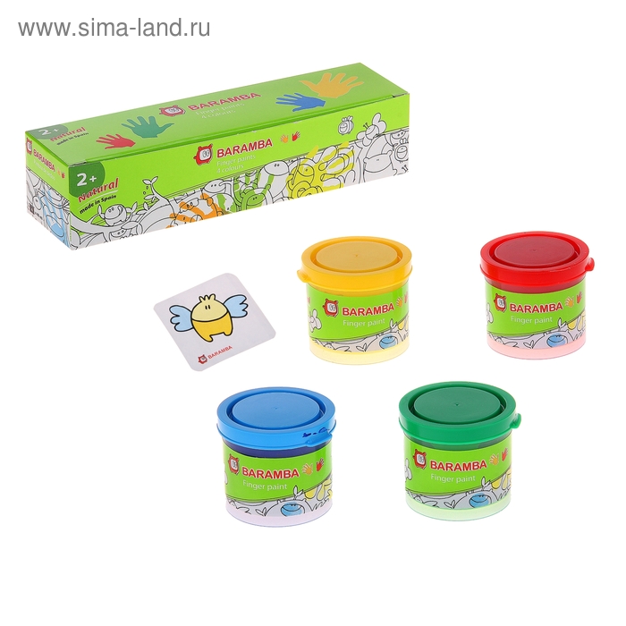 Набор пальчиковых красок, 4 шт. х 40 мл - Фото 1