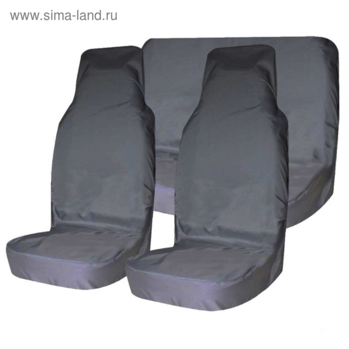 Комплект грязезащитных чехлов на пер. и зад. сиденья Tplus для УАЗ ПАТРИОТ, 3шт., серый (T014062)