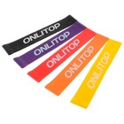 Набор фитнес-резинок ONLYTOP: нагрузка 10, 15, 20, 25, 30 кг, 5 шт., 30×5 см - Фото 3