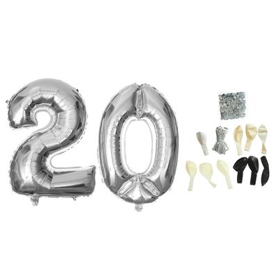 Шары воздушные «20 лет», латекс, фольга, 11 шт.