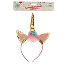 Карнавальный ободок «Единорог», золотой - Фото 2