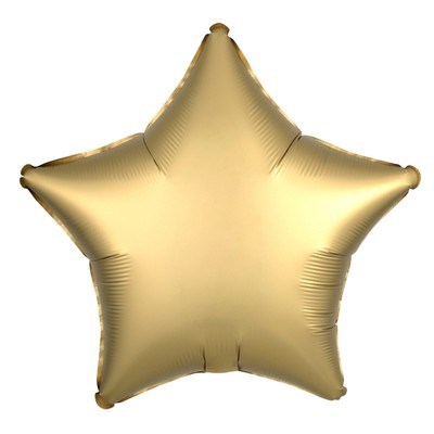 Шар фольгированный 10" «Звезда» с клапаном, матовый, цвет золотой