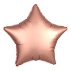 Шар фольгированный 10" «Звезда», с клапаном, матовый, цвет розовое золото - фото 319699736