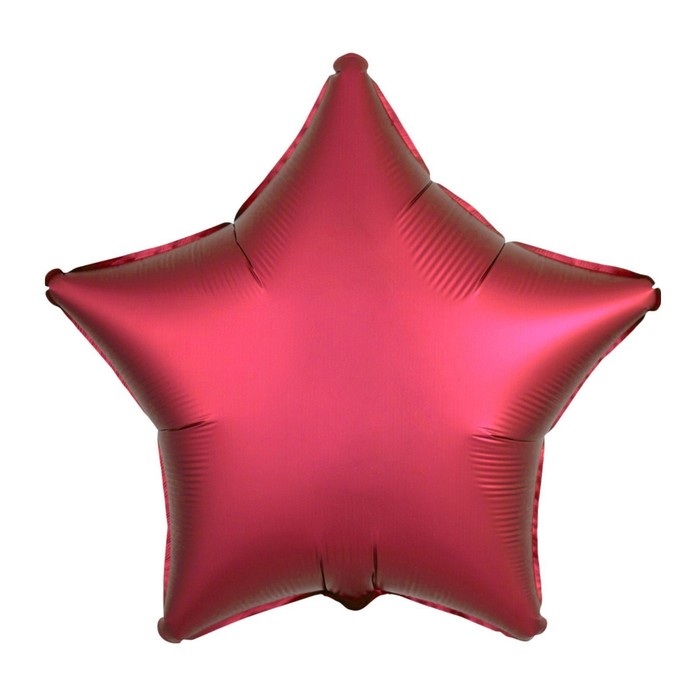 Шар фольгированный 10" «Звезда», матовый, цвет красный - Фото 1