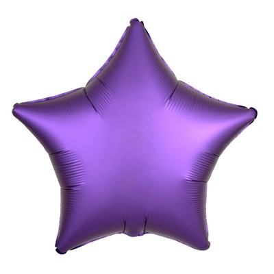Шар фольгированный 5" "Звезда", матовый, цвет фиолетовый