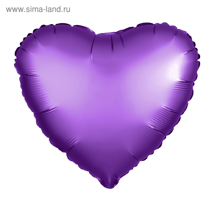 Шар фольгированный 5" «Сердце» с клапаном, матовый, цвет фиолетовый - Фото 1