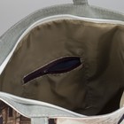 Сумка текстильная, отдел на молнии, с подкладом, цвет серый - Фото 5