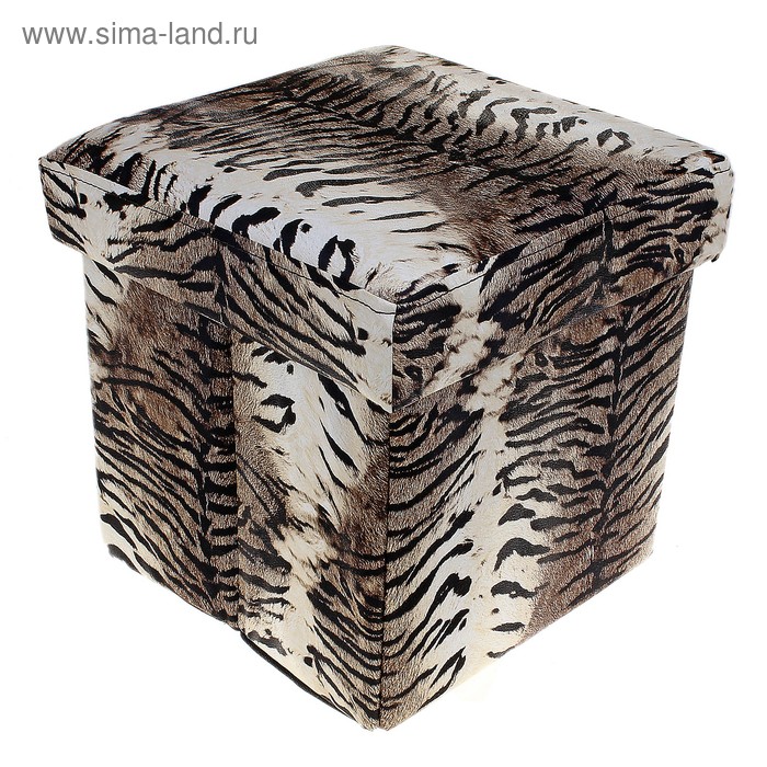 пуфик складной тигр 33*33*33 см - Фото 1