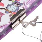 Записная книжка подарочная формат А6, 50 листов линия, на замке, МИКС Совы - Фото 3