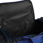 Сумка дорожная на молнии, с увеличением, 3 наружных кармана, длинный ремень, цвет чёрный/синий - фото 20559887