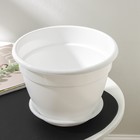 Горшок для цветов с поддоном «Антик», 3,6 л, d=22 см, цвет белый - фото 24330477