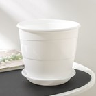 Горшок для цветов с поддоном «Венеция», 3.1 л, d=19 см, пластик, белый - Фото 3