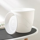 Горшок для цветов с поддоном «Венеция», 3.1 л, d=19 см, пластик, белый - Фото 4