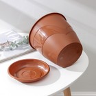 Горшок для цветов с поддоном «Венеция», 3,1 л, d=19 см, цвет терракотовый - Фото 4