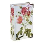 Ключница-книга дерево шёлк "Розы на голубом" 21х13х5 см - Фото 1