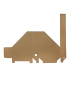 Накопитель-лоток архивный, микрогофрокартон, 75 мм, зеленый 4086625