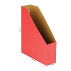 Накопитель-лоток архивный, микрогофрокартон, 75 мм, красный - Фото 2