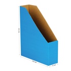 Накопитель-лоток архивный, микрогофрокартон, 75 мм, синий - Фото 2