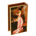 Шкатулка-книга дерево "Леди в розовом" шёлк 17х11х5 см - Фото 3