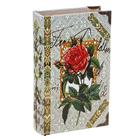 Ключница-книга дерево шёлк "Садовая роза" 21х13х5 см - Фото 1