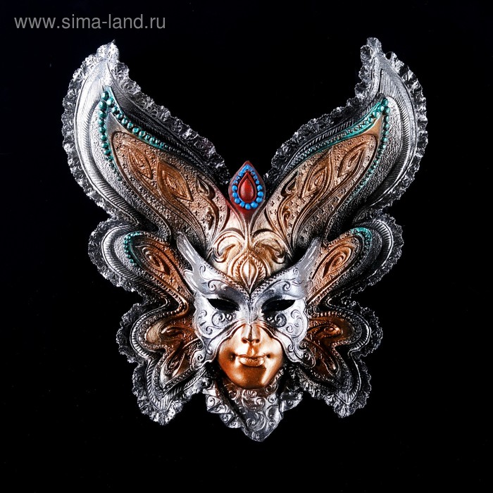 Венецианская маска "Бабочка" 25см МИКС - Фото 1