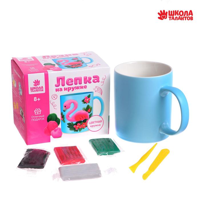 Кружка для декора полимерной глиной "Фламинго", 300 мл - Фото 1