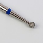 Фреза алмазная для маникюра «Шар», средняя зернистость, 2 мм - Фото 1