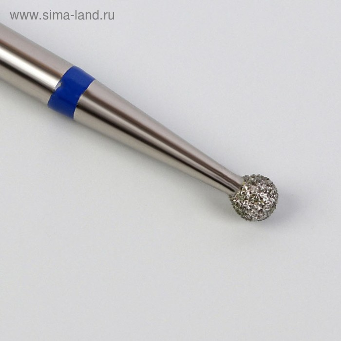 Фреза алмазная для маникюра «Шар», средняя зернистость, 2 мм - Фото 1