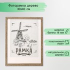 Фоторамка МДФ 30х40 см. №6, шир. 18 мм, толщ. 12 мм, Капучино (пластиковый экран) 4063593 - фото 12511226