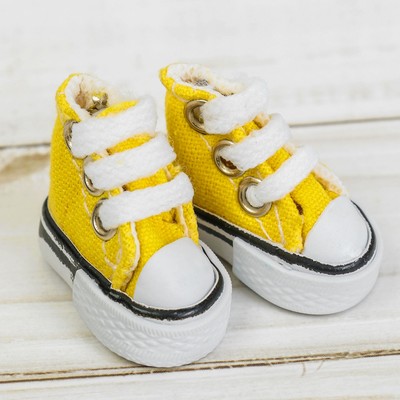 Кеды для кукол, длина подошвы 3,8 см, цвет жёлтый