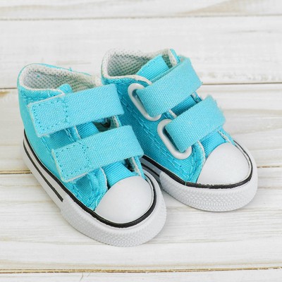 Кеды для кукол на липучках, длина подошвы 7 см, цвет голубой