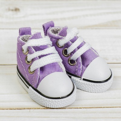 Кеды для кукол, длина подошвы 5 см, фиолетовые