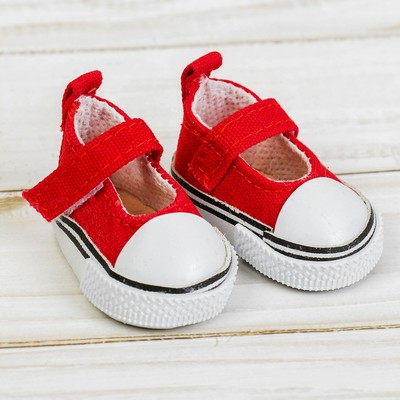 Полукеды для кукол, длина подошвы 5 см, красные