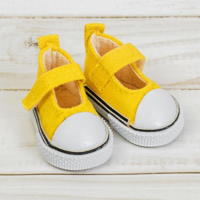 Полукеды для кукол, длина подошвы 5 см, жёлтые