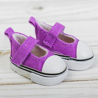 Полукеды для кукол, длина подошвы 5 см, цвет сиреневый
