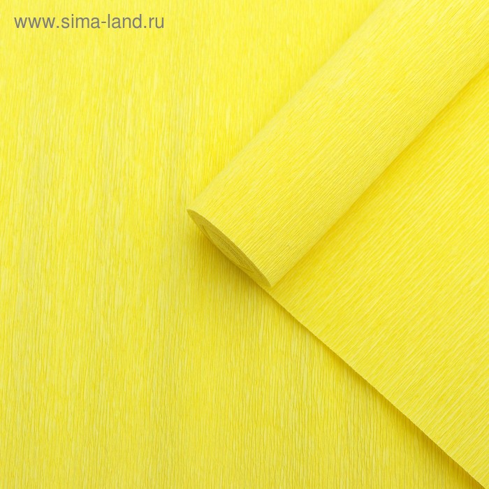 Бумага гофрированная золотисто-желтая, 0,5 х 2,5 м - Фото 1