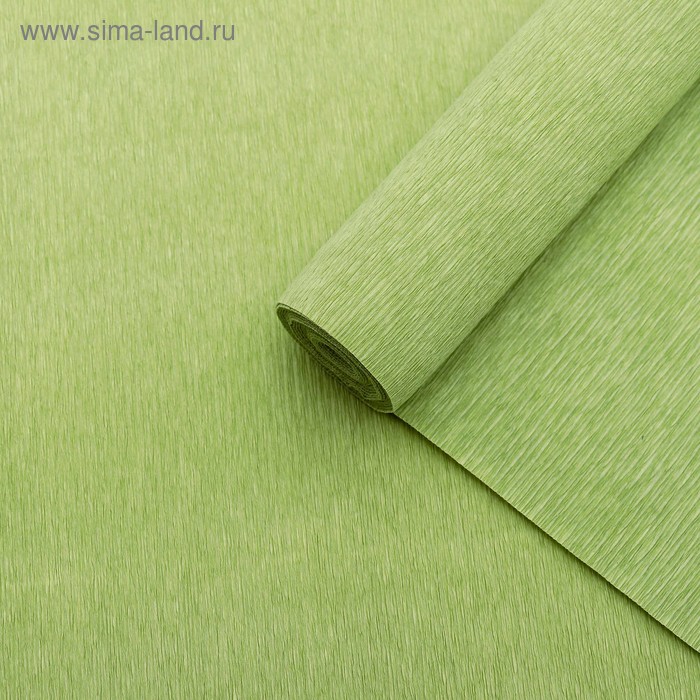 Бумага гофрированная темно-зелёная, 0,5 х 2,5 м - Фото 1